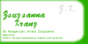 zsuzsanna kranz business card